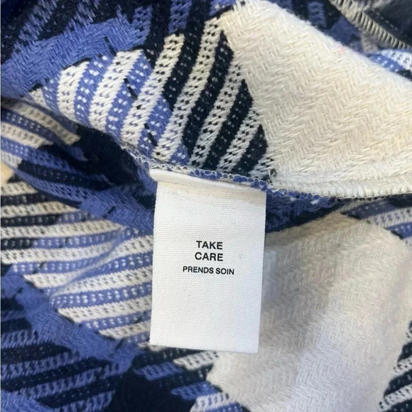Anthropologie Avec Les Filles Size 2X Blue & White Plaid Button-Up Shacket  NWT - Picture 6 of 11